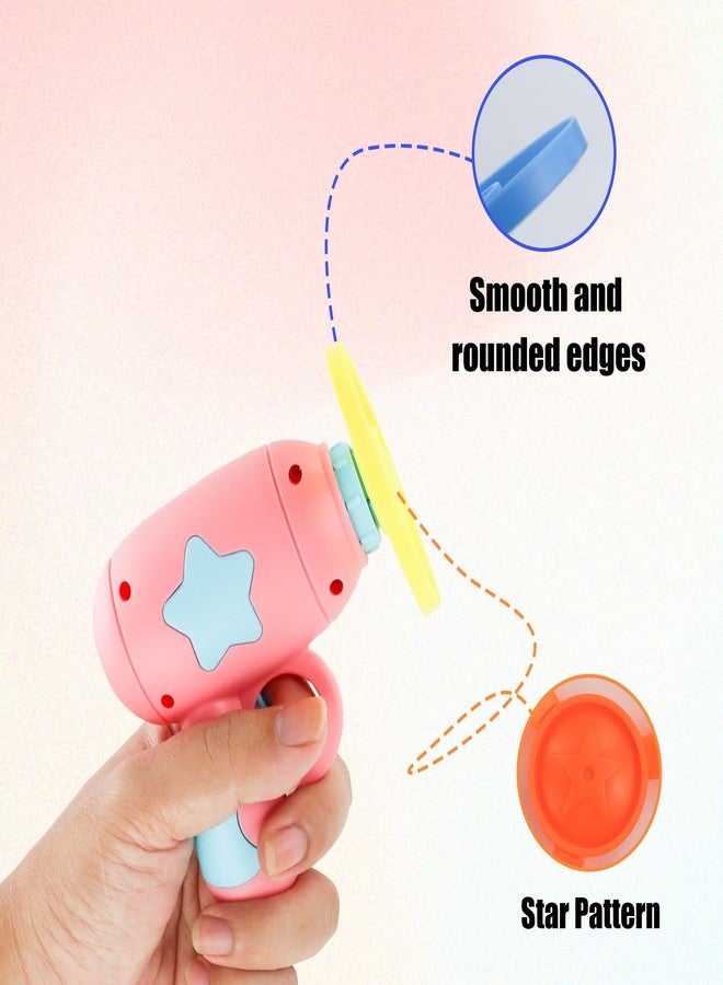 Andiker Cat Fetch Toy, Interactive Kitten Flying Disc Launcher Toy with 5 Colorful Flying Propellers for Cat Enrichment, Flying Saucer Toy for Cats for Training and Chasing (16 pcs) - Image 3